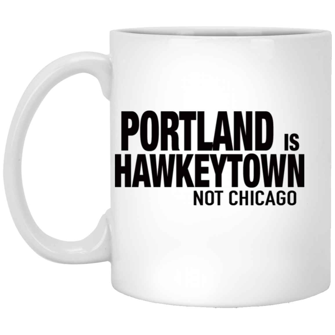 Portland Hawkeytown White Mug