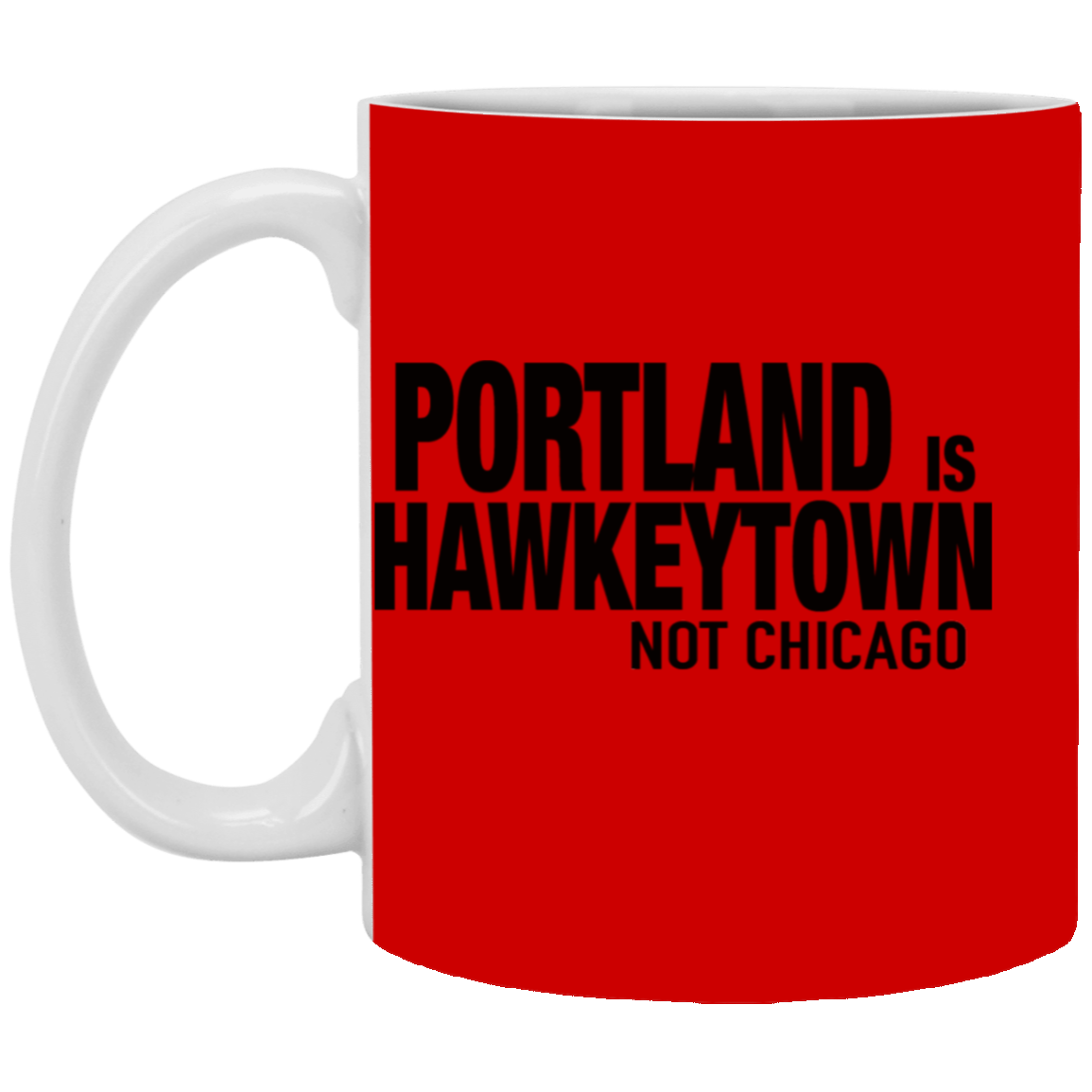 Portland Hawkeytown White Mug